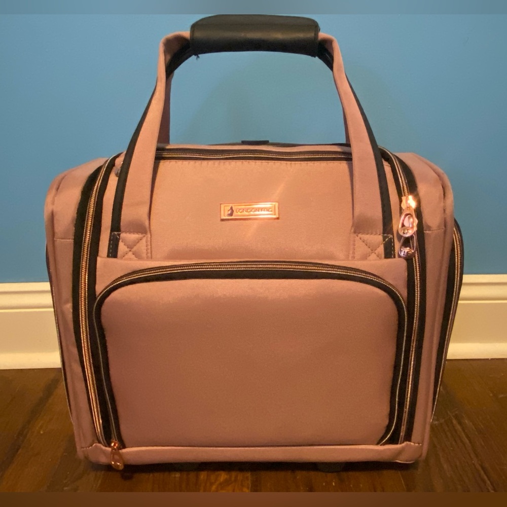 London Fog Bromley Under the Seat Bag 15-Inch rose gold